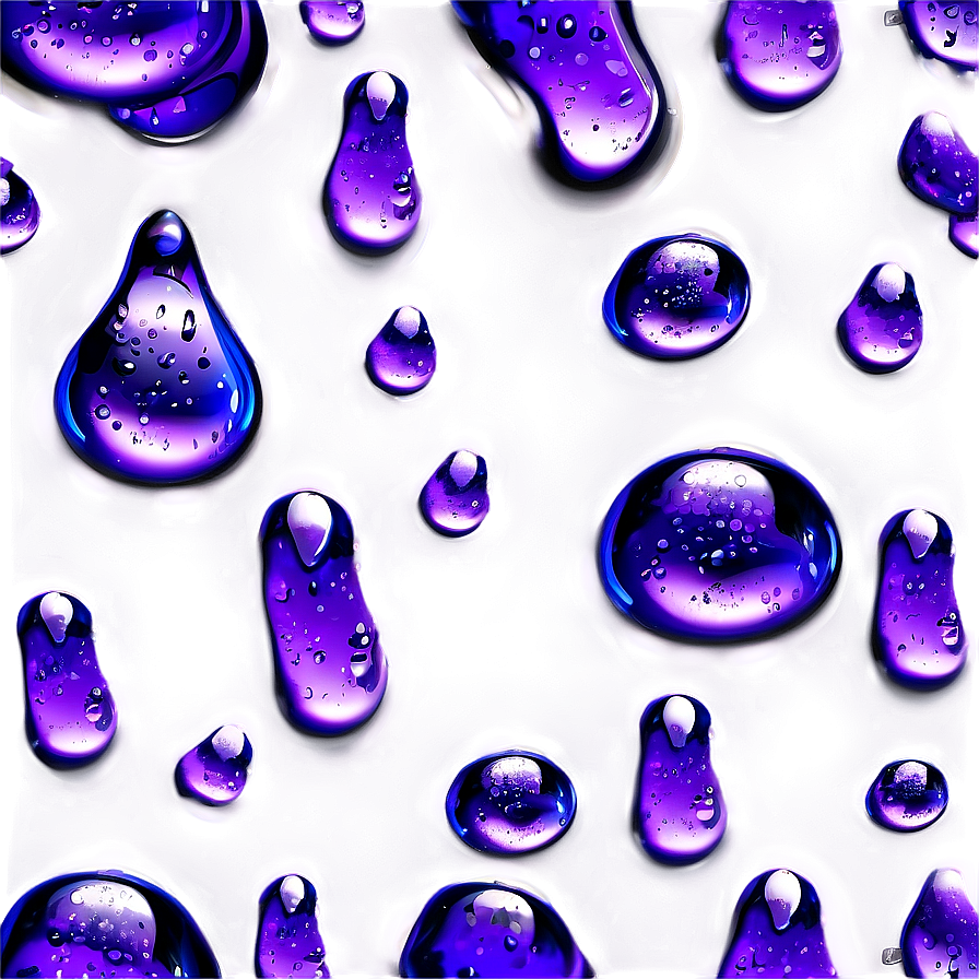 Purple Rain Droplets Effect Png 06252024