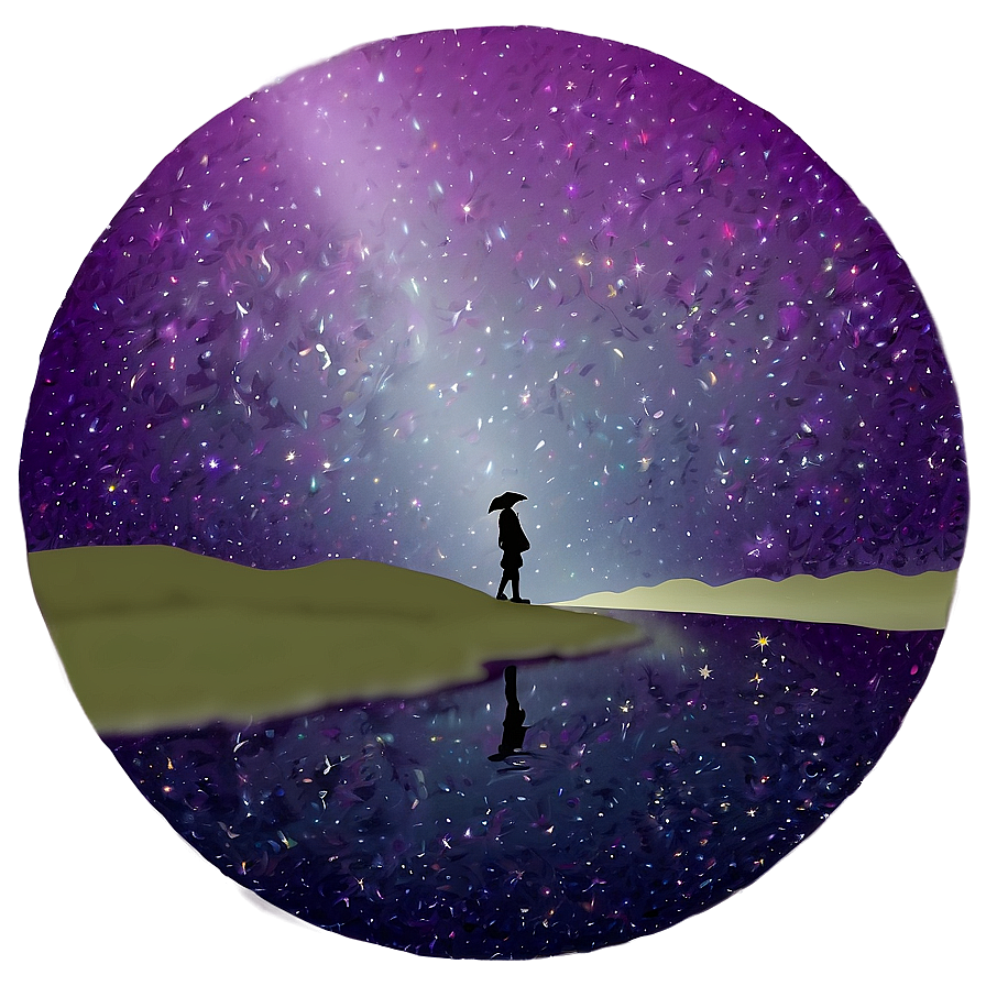 Purple Rain Night Sky Png 06252024