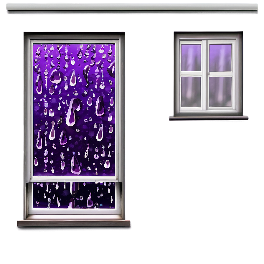 Purple Rain On Window Pane Png Xoq