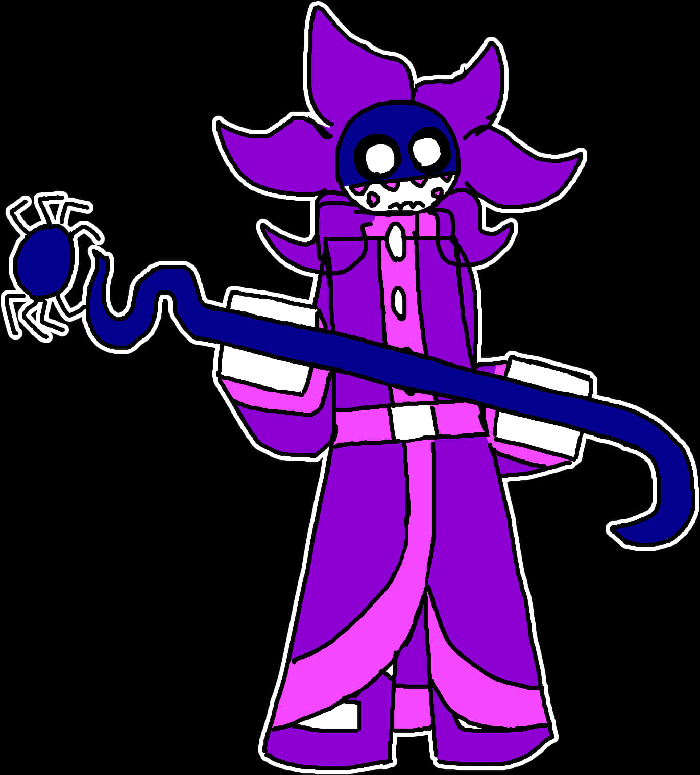 Purple Roblox Mage Character