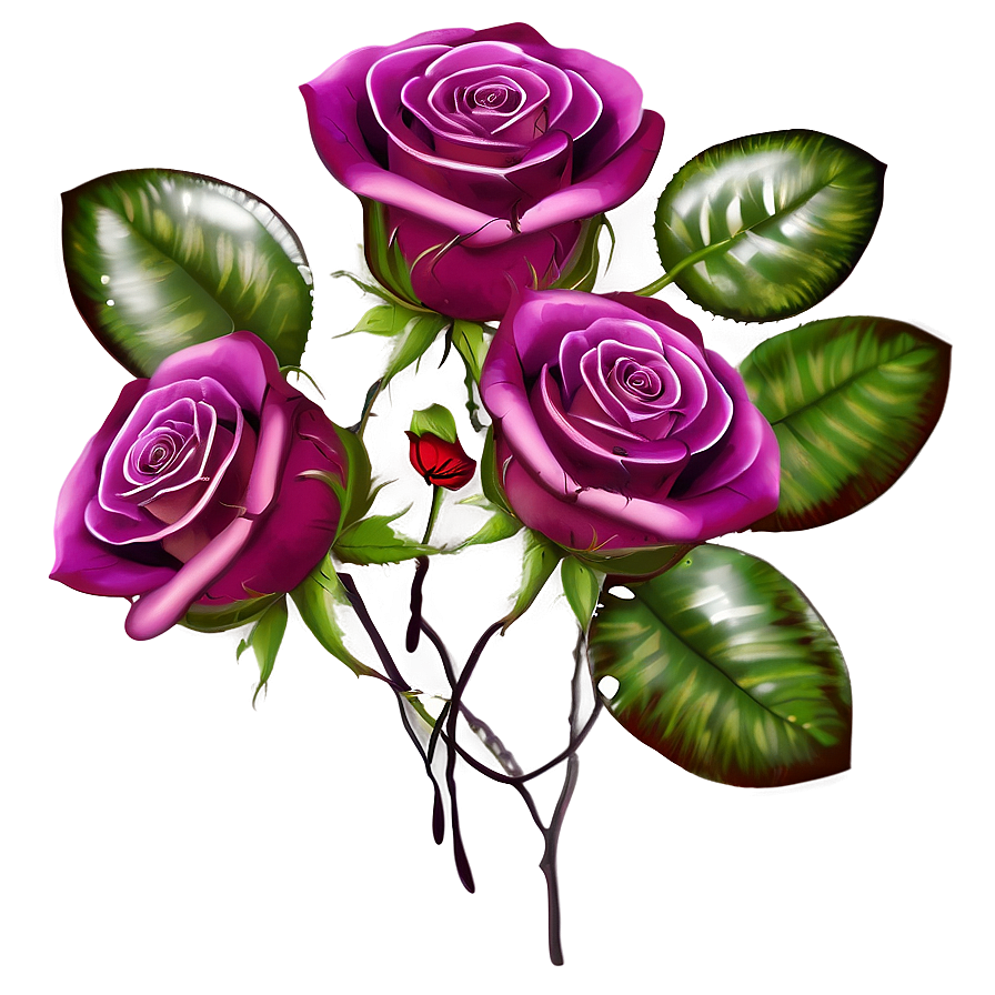 Purple Roses Romance Png 05042024