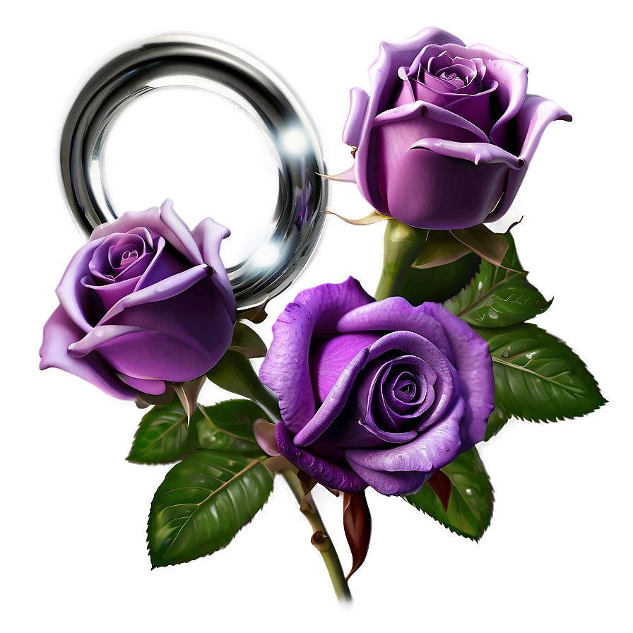Purple Roses Romance Png Sxh61