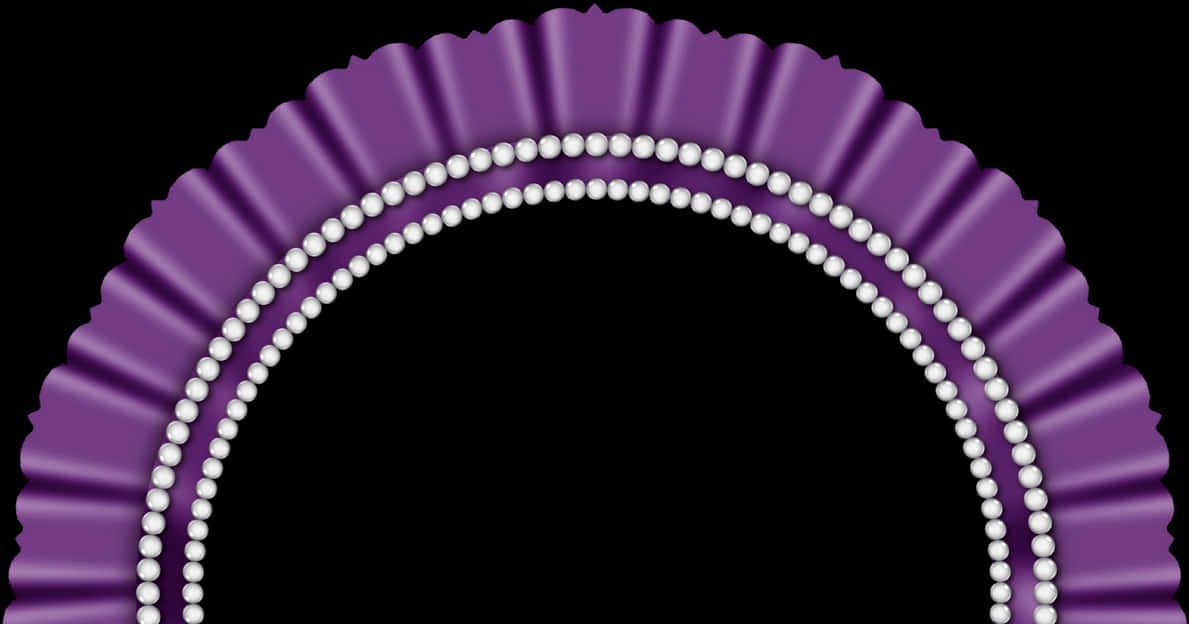 Purple Round Framewith Pearls