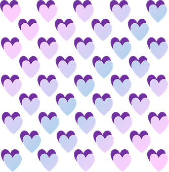 Purple Shade Hearts Pattern