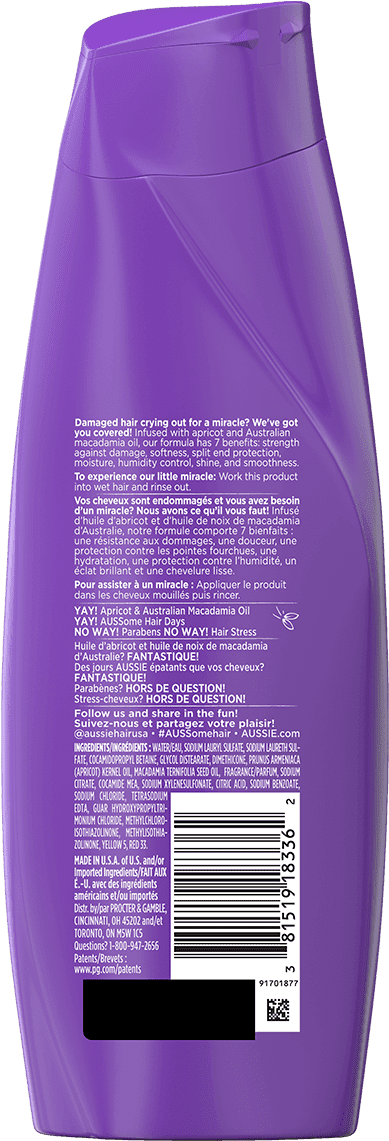 Purple Shampoo Bottle Back Label