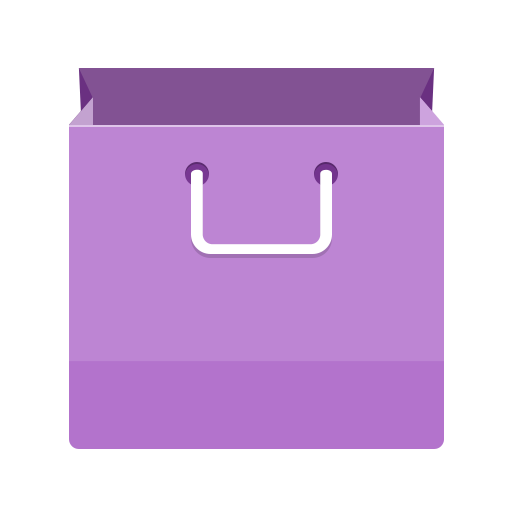 Purple Shopping Bag Icon