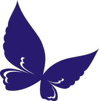 Purple Silhouette Butterfly