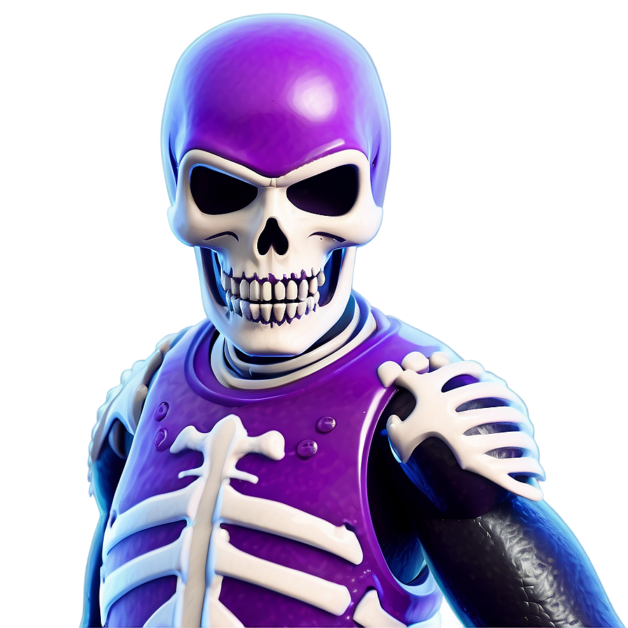 Purple Skull Trooper Battle Stance Png 06202024