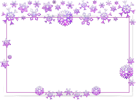 Purple Snowflake Frame