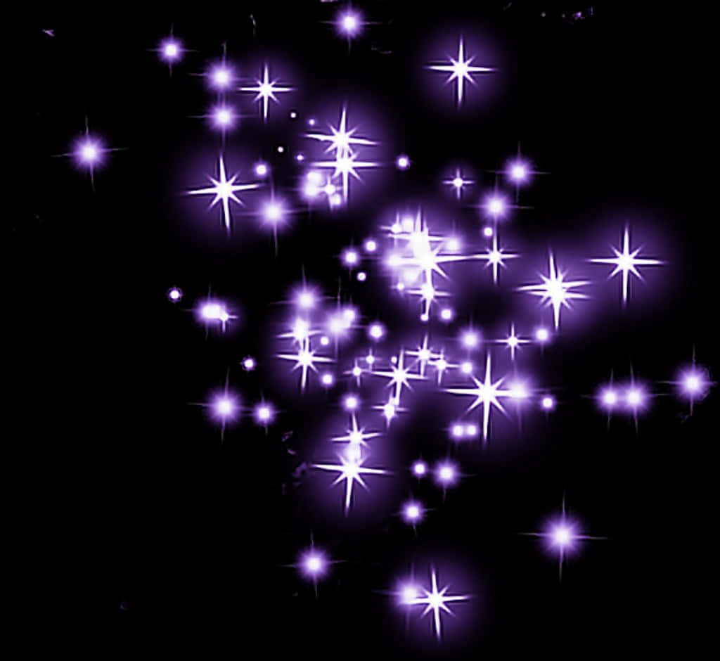 Purple Sparkles Glowing Background