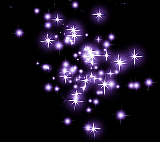 Purple Sparkles Glowing Background