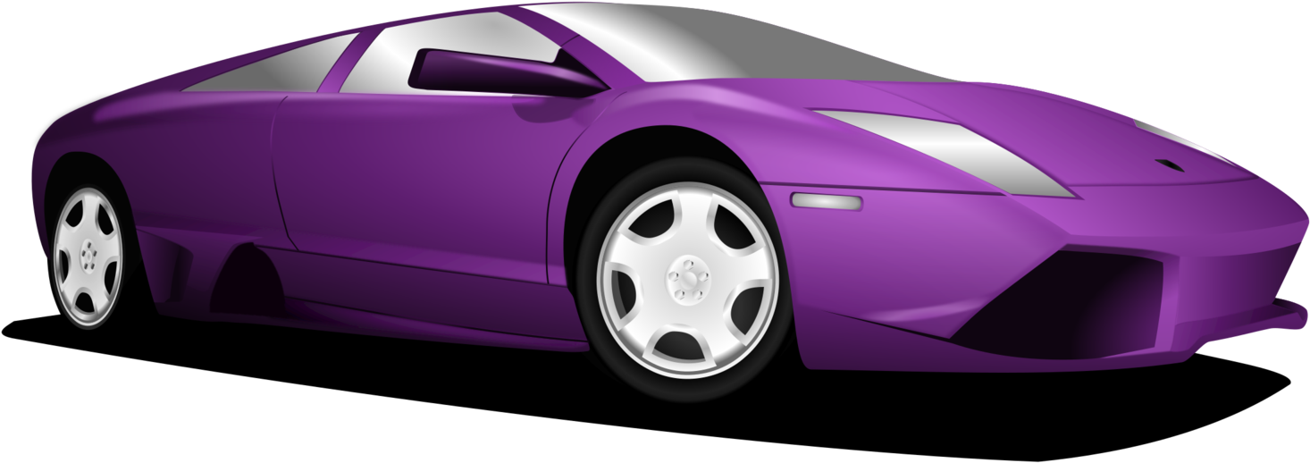 Purple Sports Car Illustration