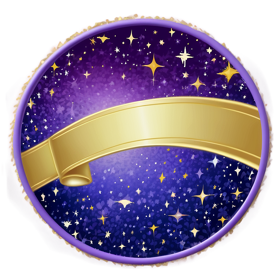 Purple Starry Night Border Png Yuq