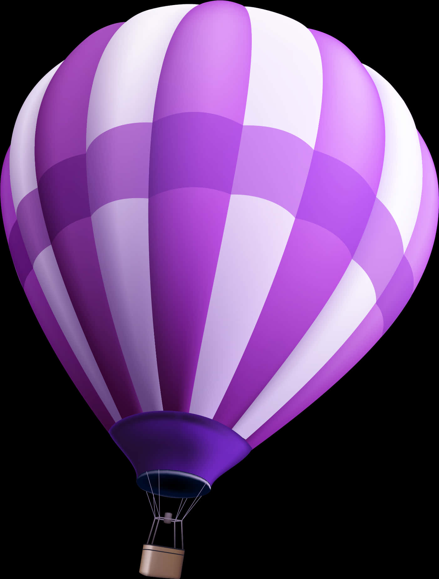 Purple Striped Hot Air Balloon