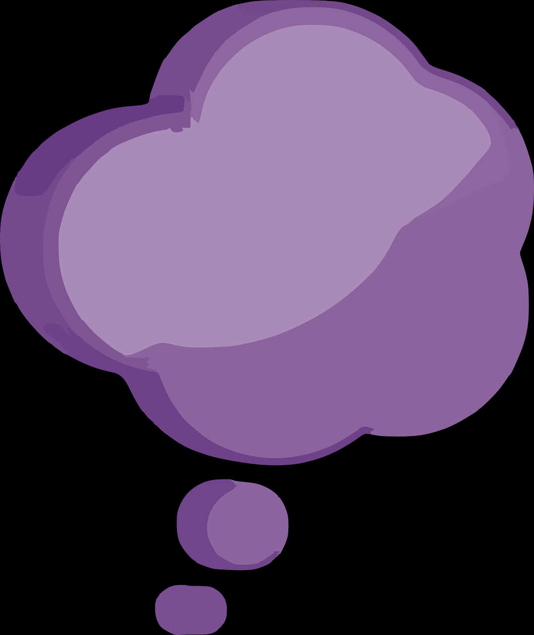 Purple Thought Bubble Graphic