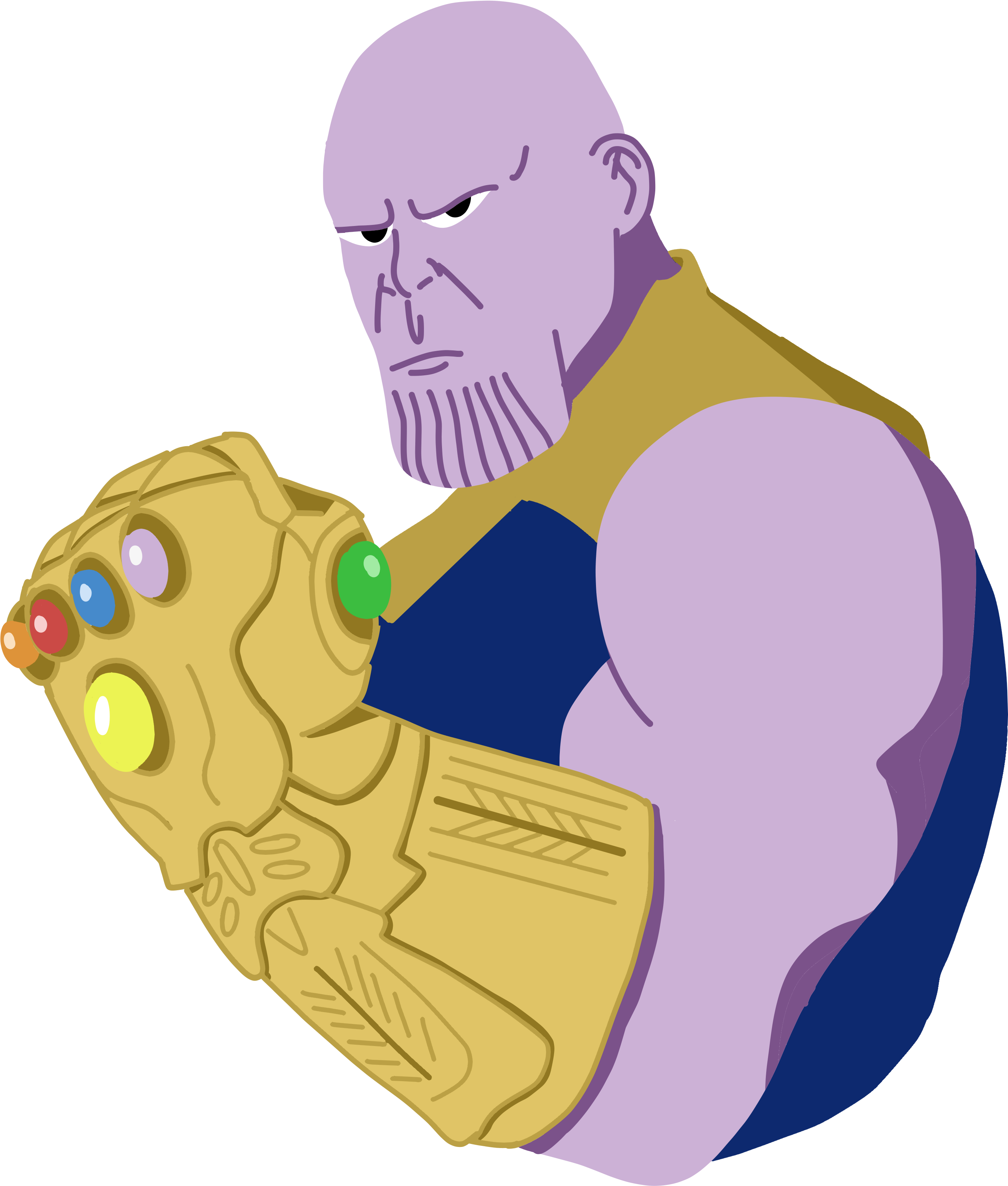 Purple Titan With Gauntlet Illustration