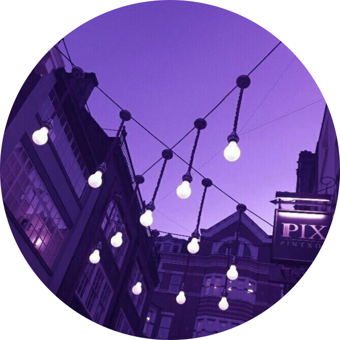 Purple Urban Lights Circle