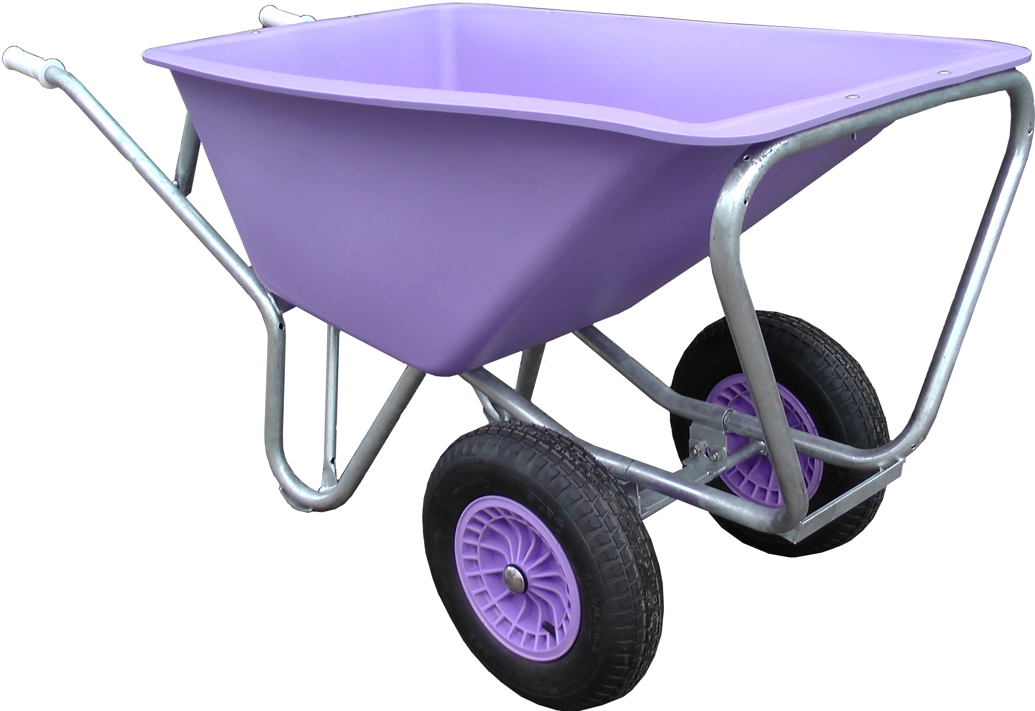 Purple Wheelbarrow Isolated Background