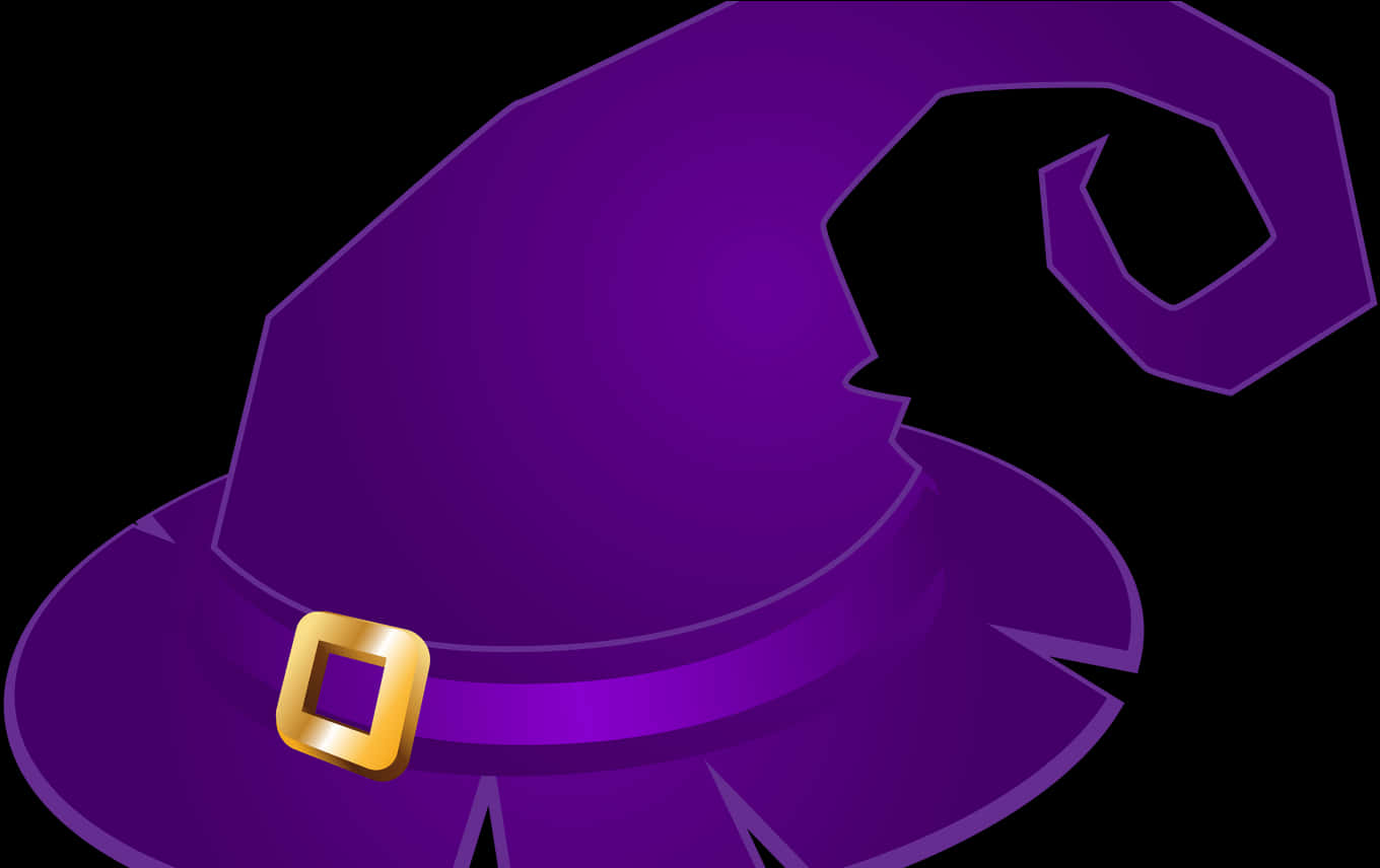 Purple Witch Hat Illustration
