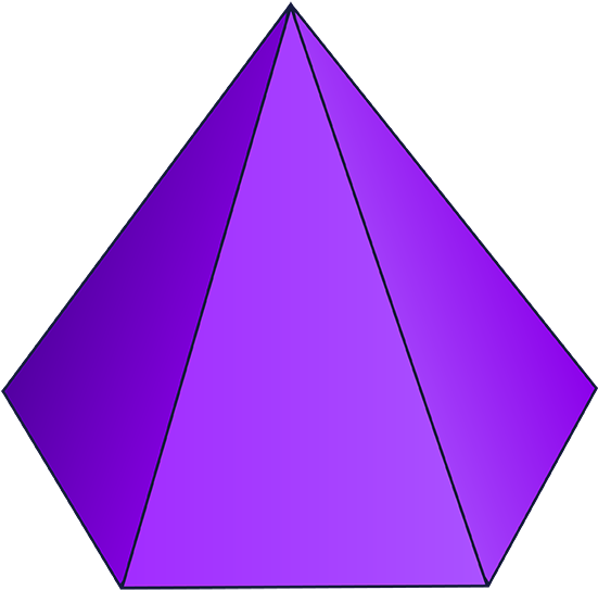 Purple3 D Pyramid Graphic