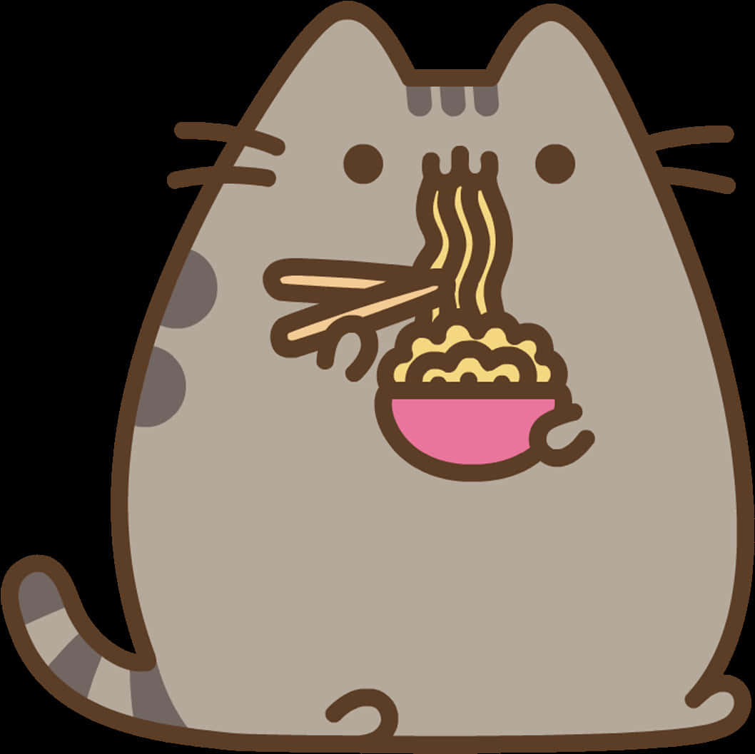 Pusheen_ Eating_ Noodles.png