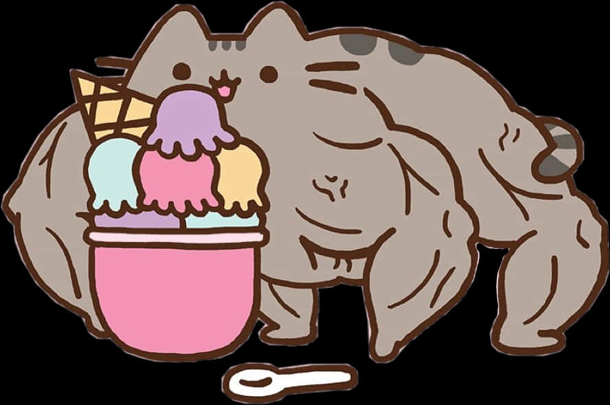 Pusheen_with_ Ice_ Cream