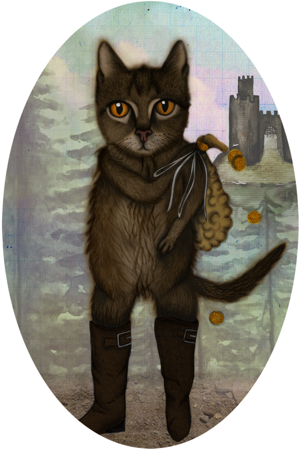 Puss In Boots Standing Fantasy Illustration