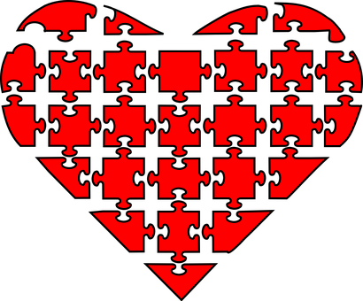 Puzzle Heart Graphic