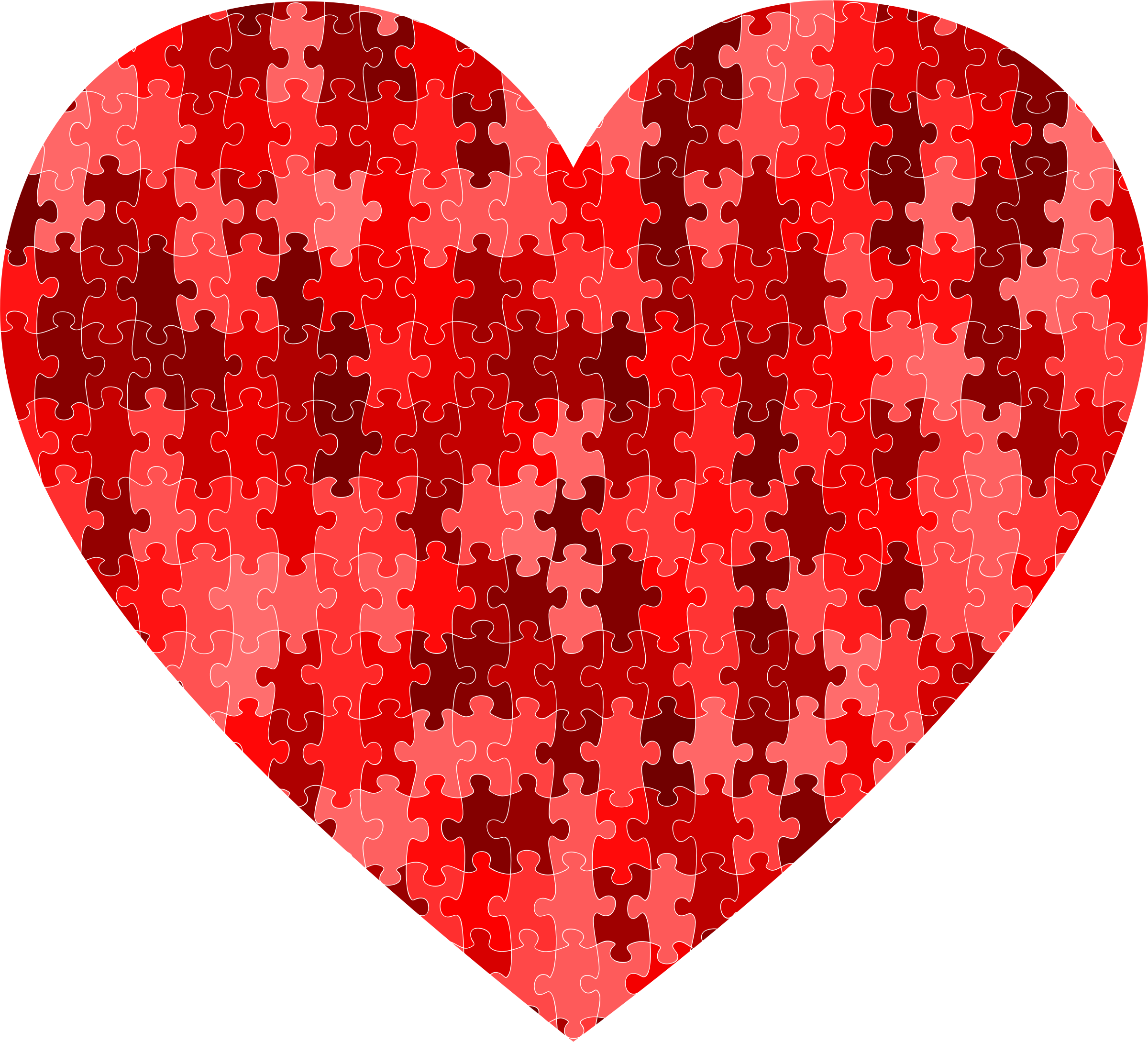 Puzzle Heart Vector Graphic