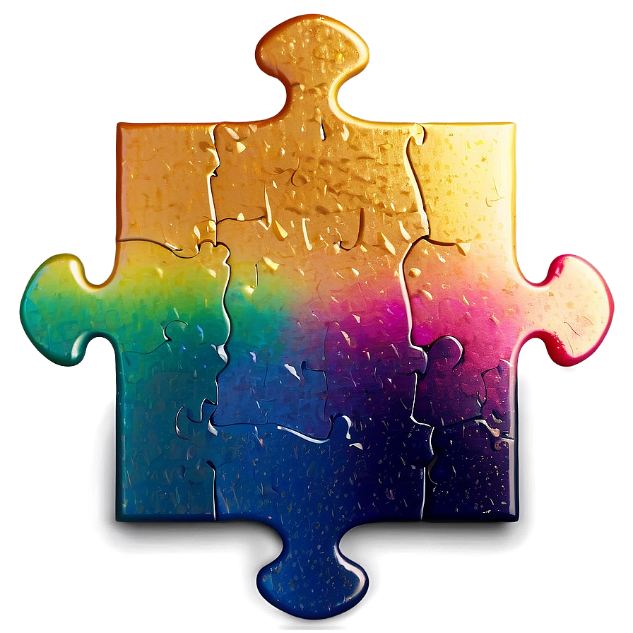 Puzzle Piece With Glitter Png Xlh