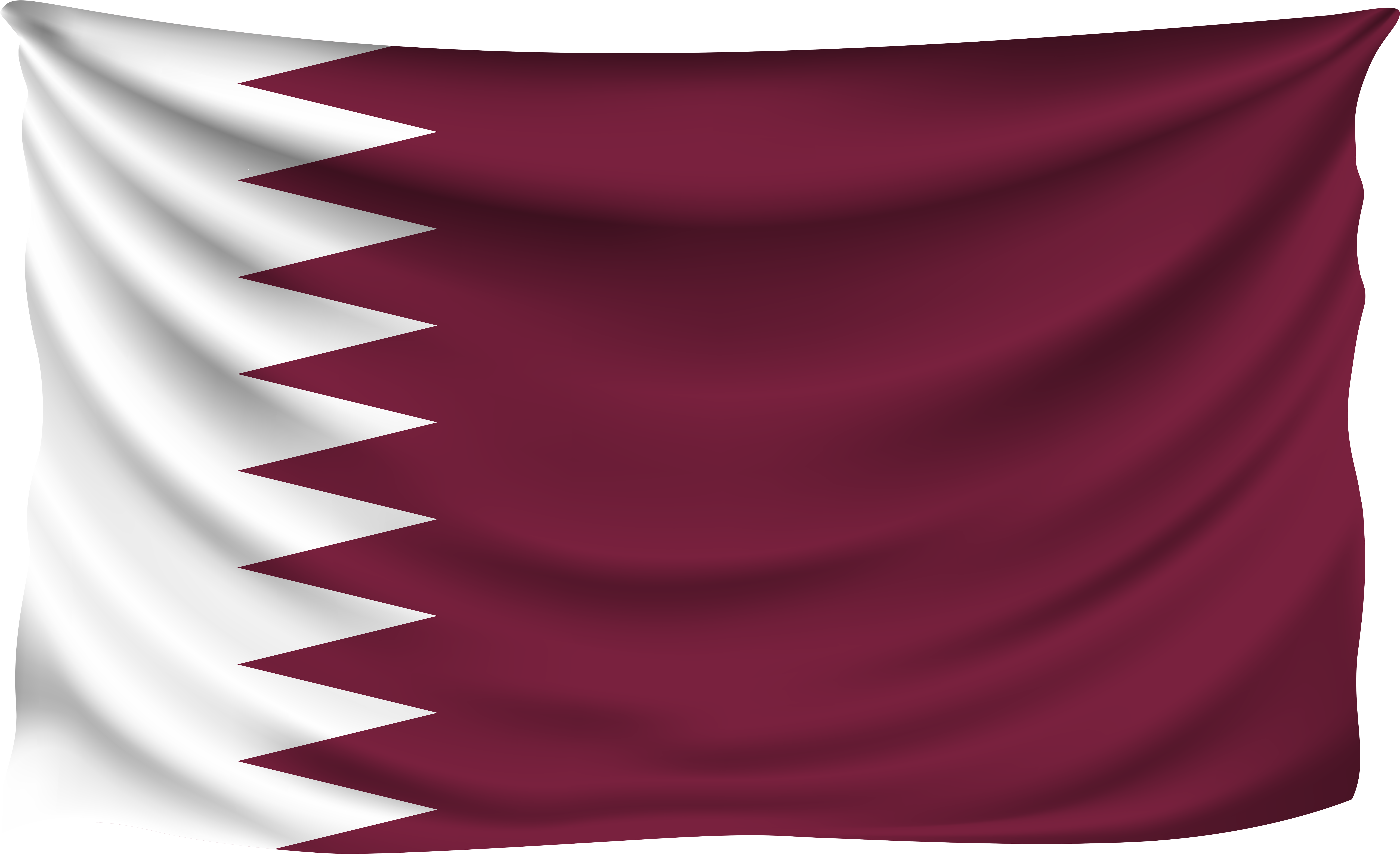 Qatar National Flag Waving