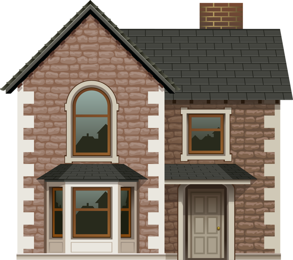 Quaint Brick House Illustration