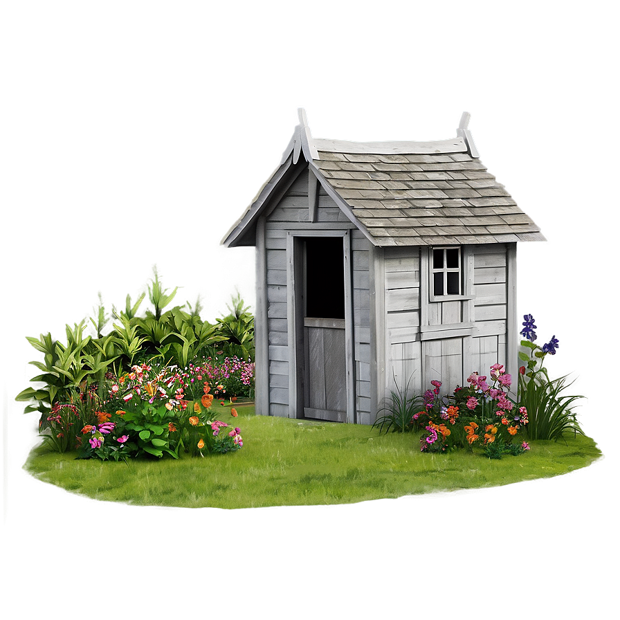 Quaint Garden Outhouse Png 06262024