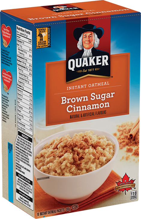 Quaker Instant Oatmeal Brown Sugar Cinnamon Box