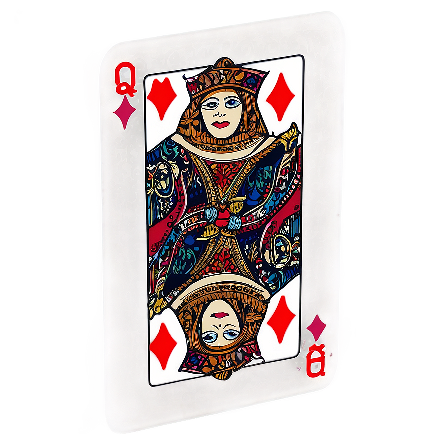 Queen Of Diamonds Playing Card Png Lir