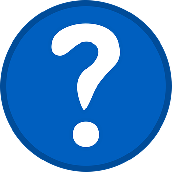 Question Mark Icon Blue Background