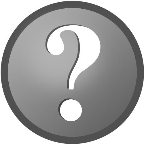 Question Mark Icon Gray Background