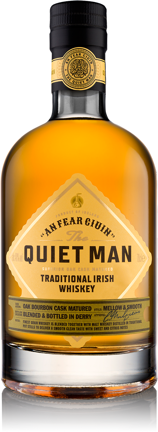 Quiet Man Irish Whiskey Bottle