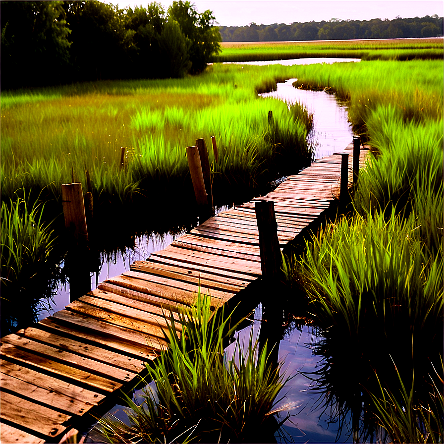 Quiet Marsh Walkway Png 06202024