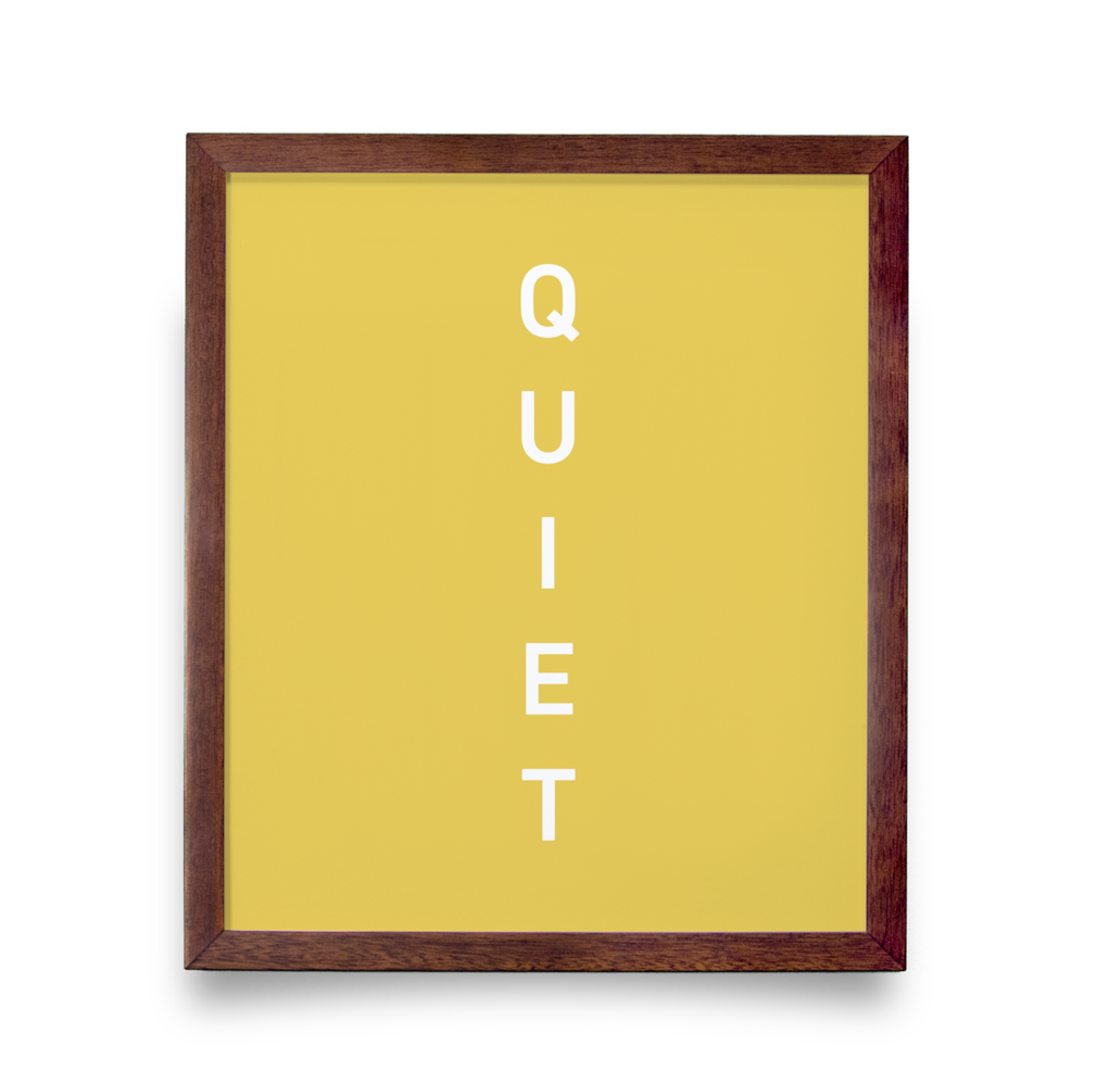 Quiet Sign Yellow Background