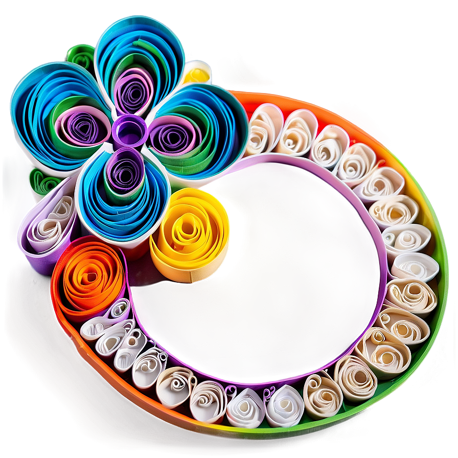 Quilled Rolled Flower Design Png Tox