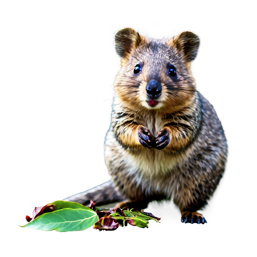 Quokka Eating Leaves Png Vrv36