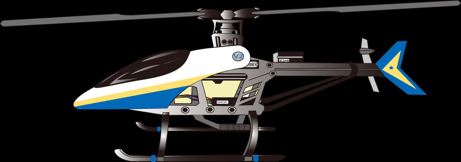 R C Helicopter Vector Illustration