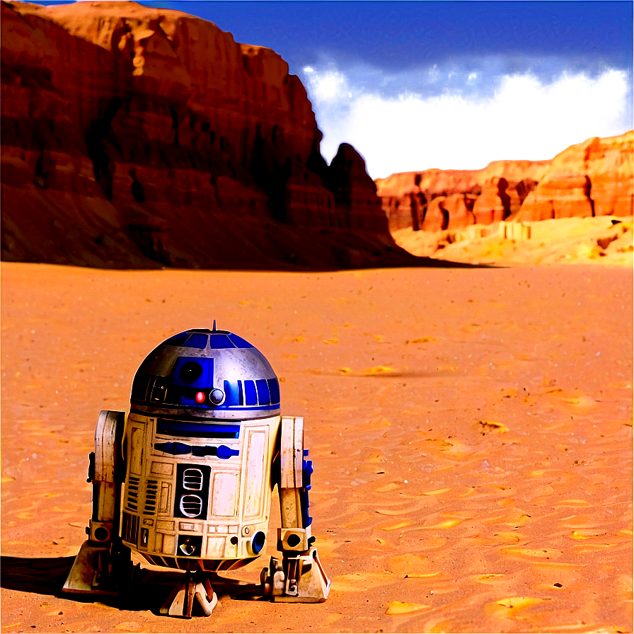 R2d2 In Tatooine Landscape Png 75