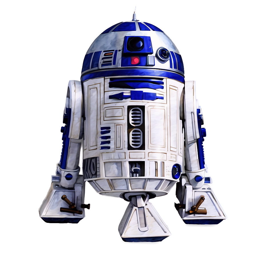 R2d2 Watercolor Artwork Png Khw17