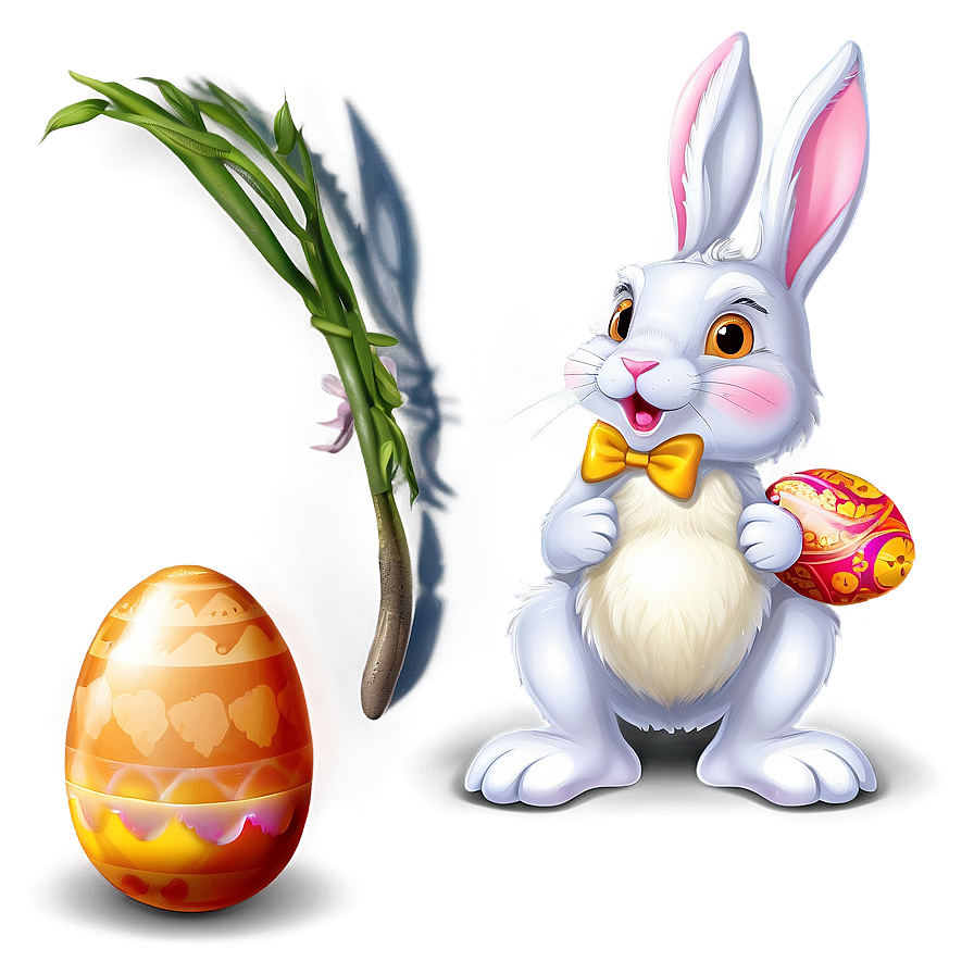 Rabbit With Easter Eggs Png Jpq52