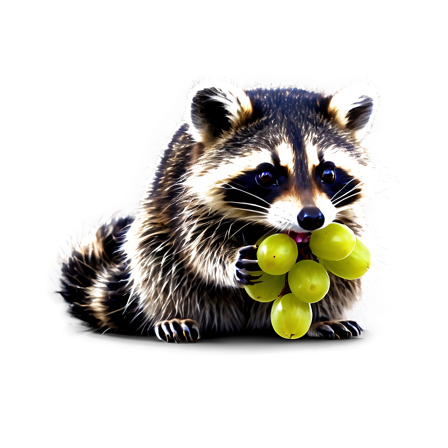 Raccoon Eating Grapes Png Cav