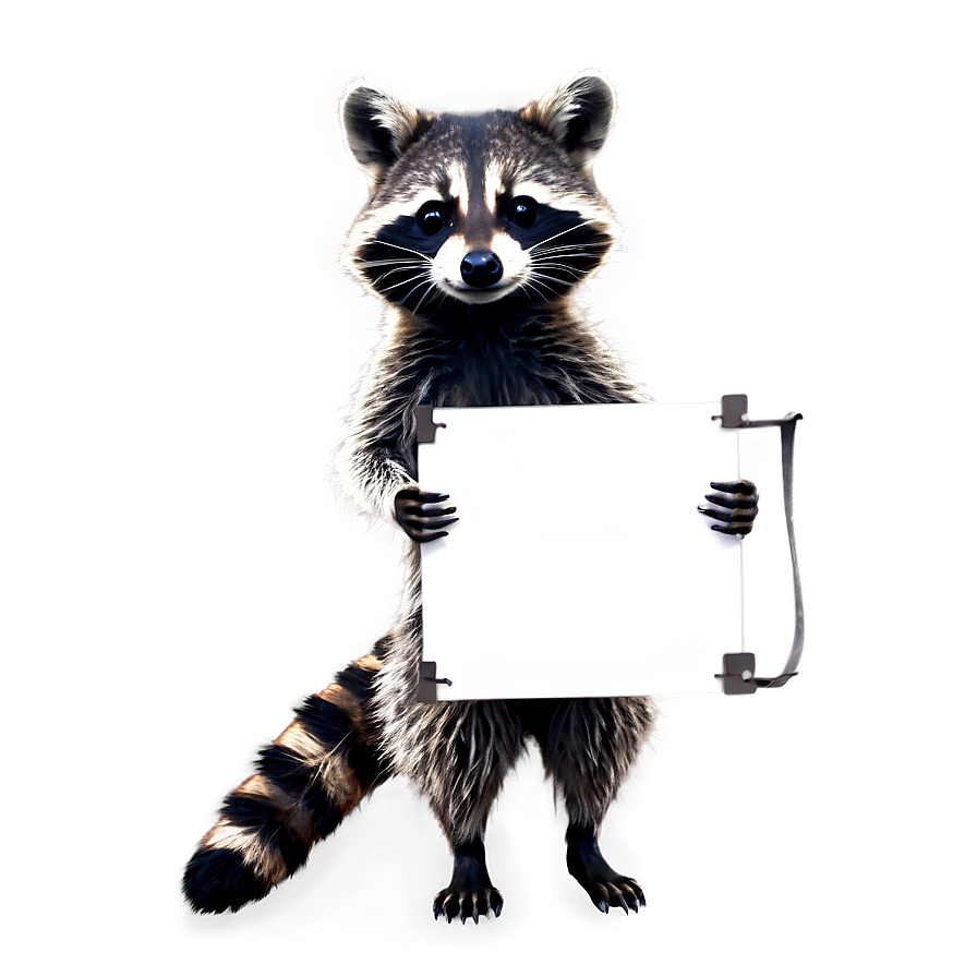 Raccoon Holding Sign Png 14