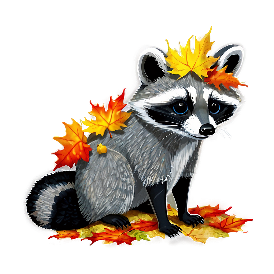Raccoon In Autumn Png 05242024