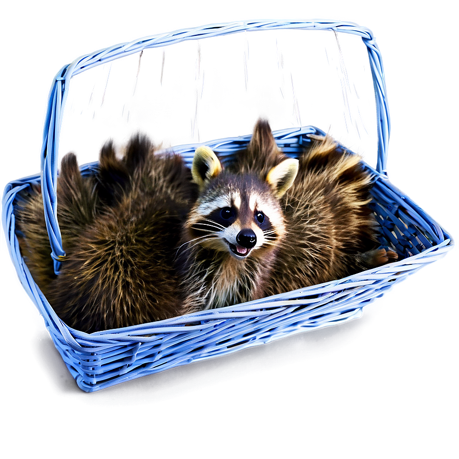 Raccoon In Basket Png Yrn
